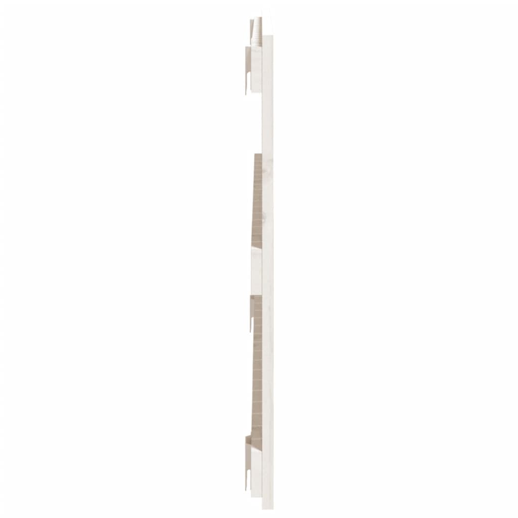 vidaXL sienas galvgalis, balts, 108x3x60 cm, priedes masīvkoks