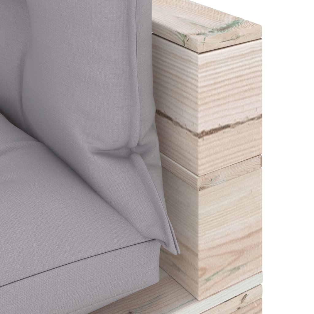 vidaXL 6-daļīgs palešu dīvānu komplekts ar matračiem, priedes koks