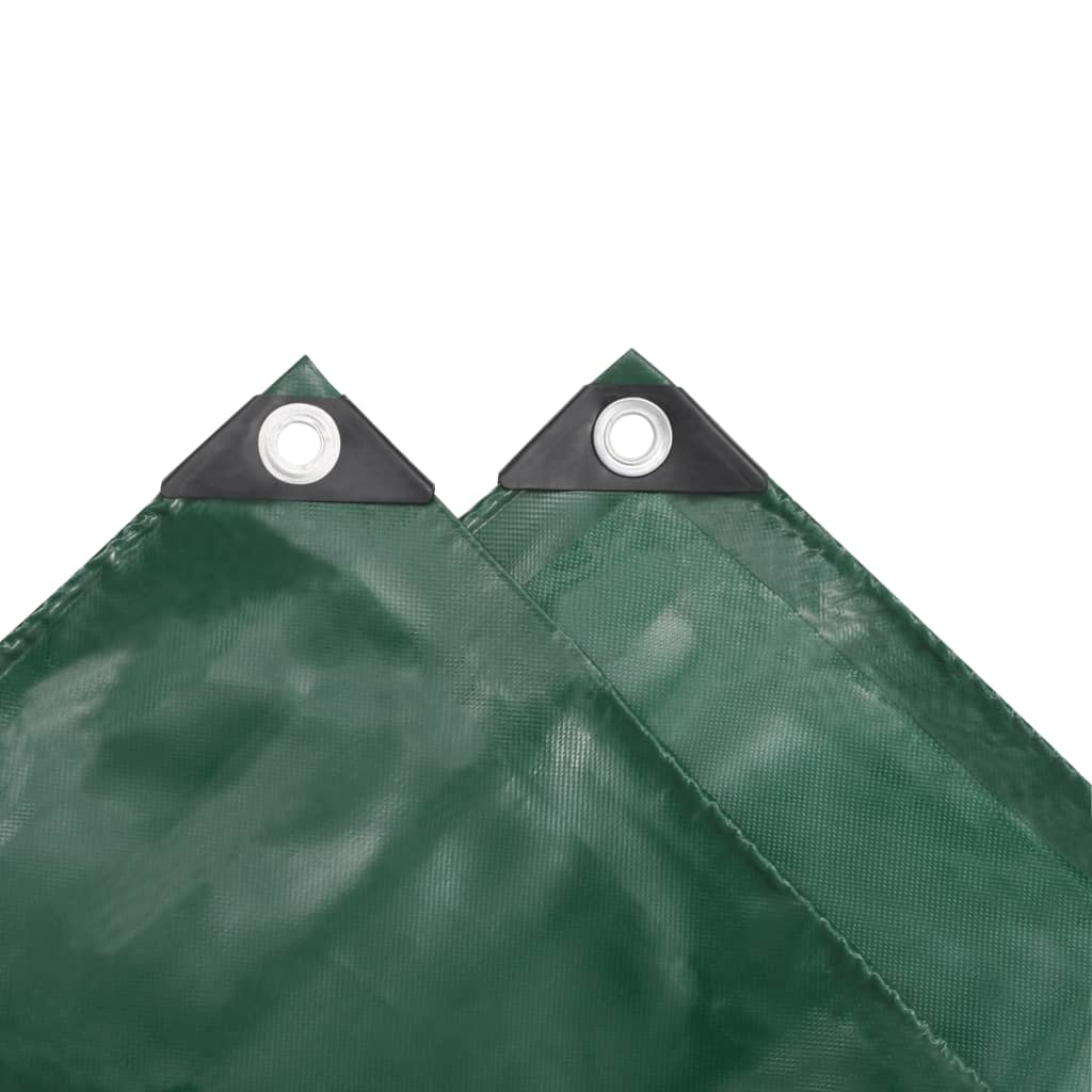 vidaXL brezenta pārklājs, 650 g/m², 6x8 m, zaļš