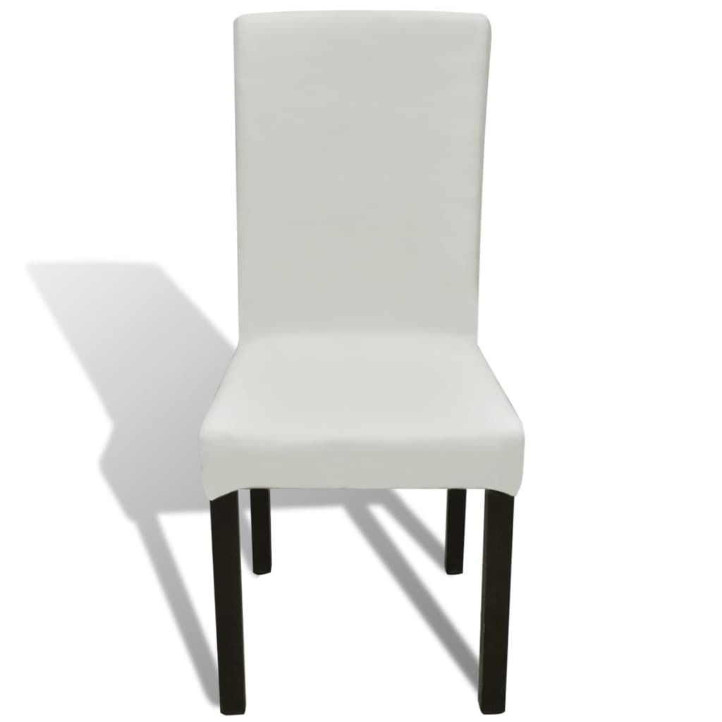 vidaXL krēslu pārvalki, 4 gab., elastīgi, krēmkrāsas