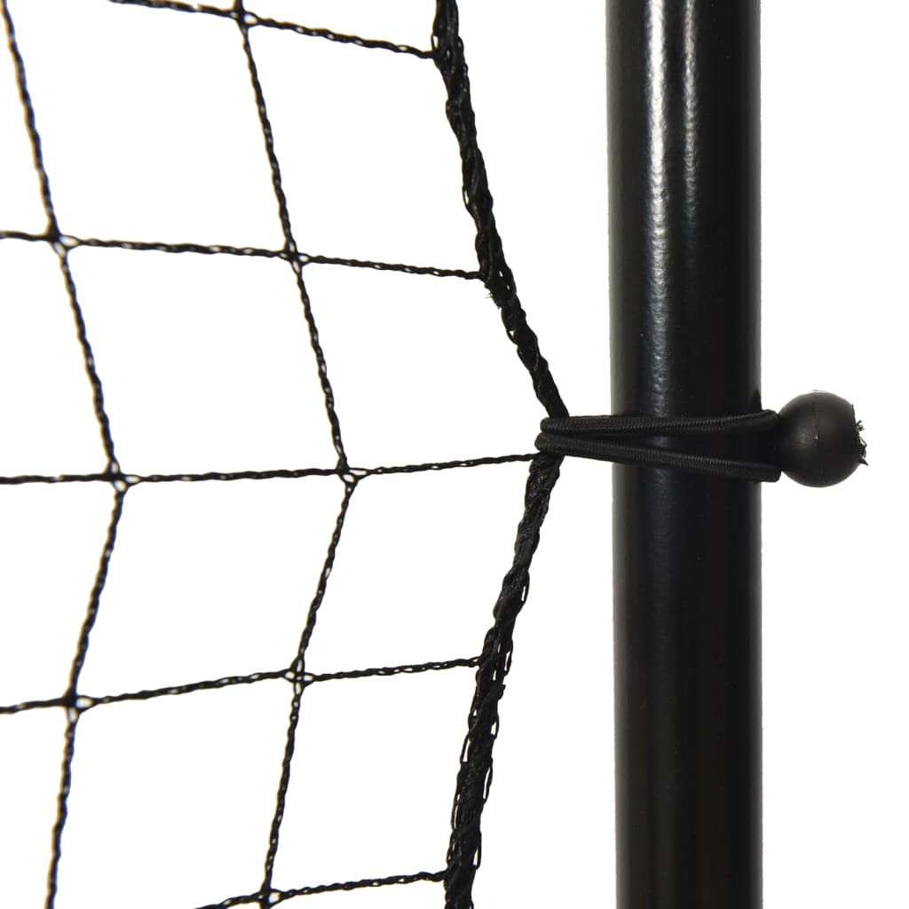 vidaXL futbola atsitienu tīkls, melns, 366x90x183 cm, HDPE