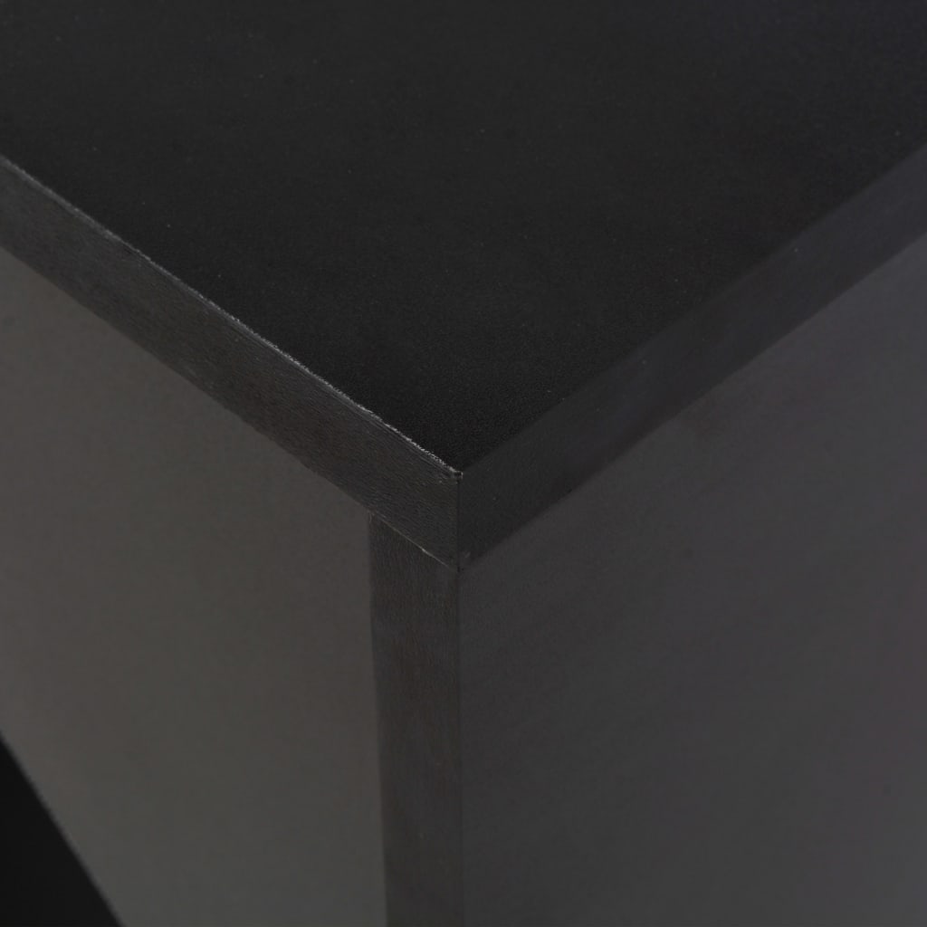 vidaXL bāra galds ar pārvietojamu plauktu, 138x39x110 cm, melns