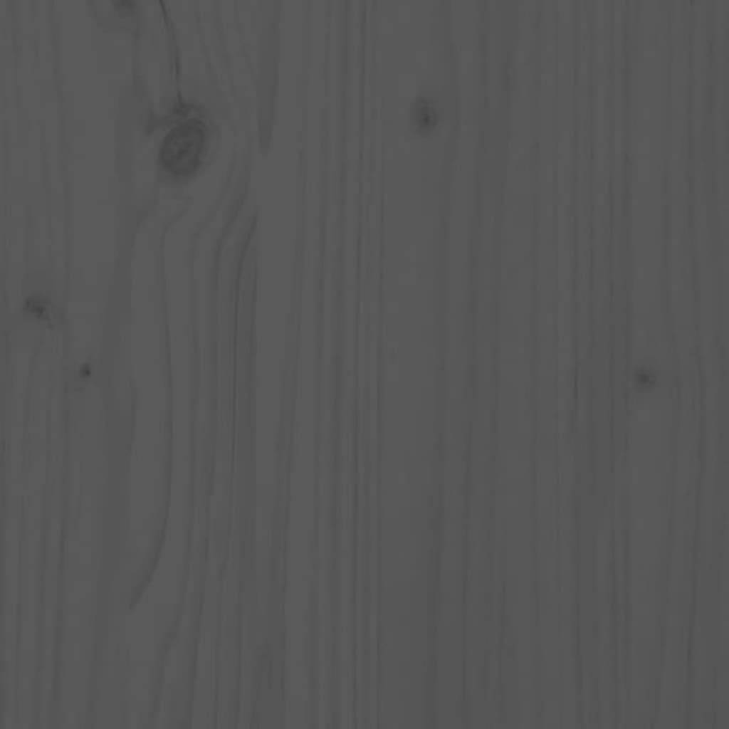 vidaXL naktsskapīši, 2 gab., pelēki, 40x34x35 cm, priedes masīvkoks