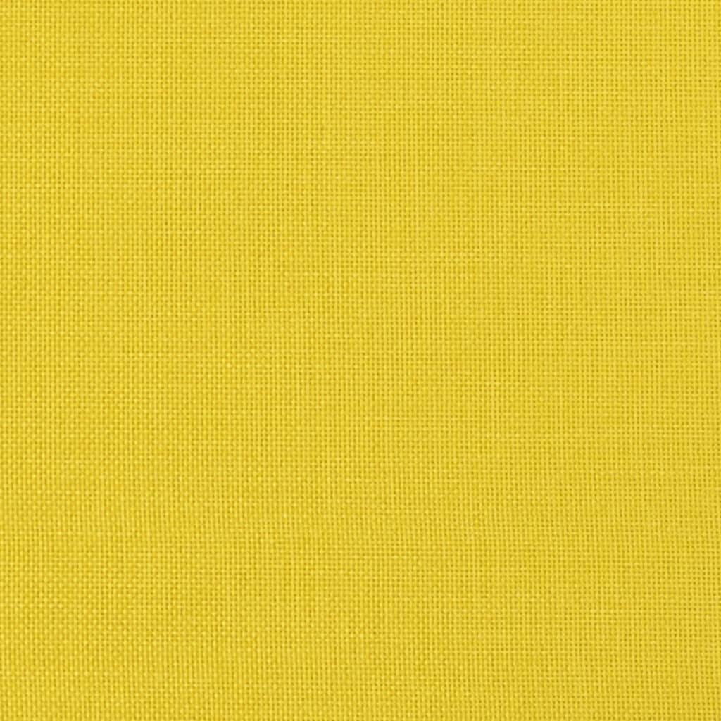 vidaXL sols, 110x76x80 cm, gaiši dzeltens audums