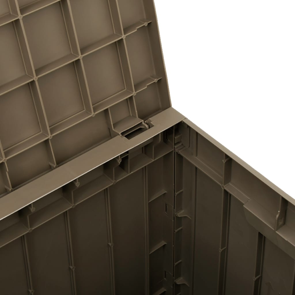 vidaXL dārza uzglabāšanas kaste, pelēka, 55,5x43x53 cm, polipropilēns