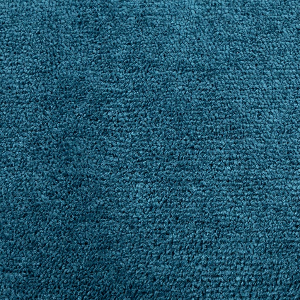 vidaXL paklājs OVIEDO, īsa spalva, mīksts, tirkīzzils, Ø 120 cm