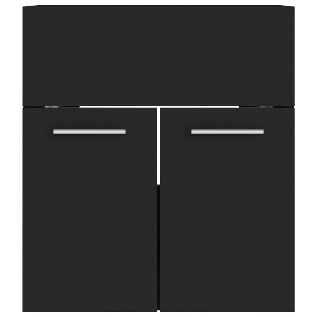 vidaXL izlietnes skapītis, melns, 41x38,5x46 cm, skaidu plāksne