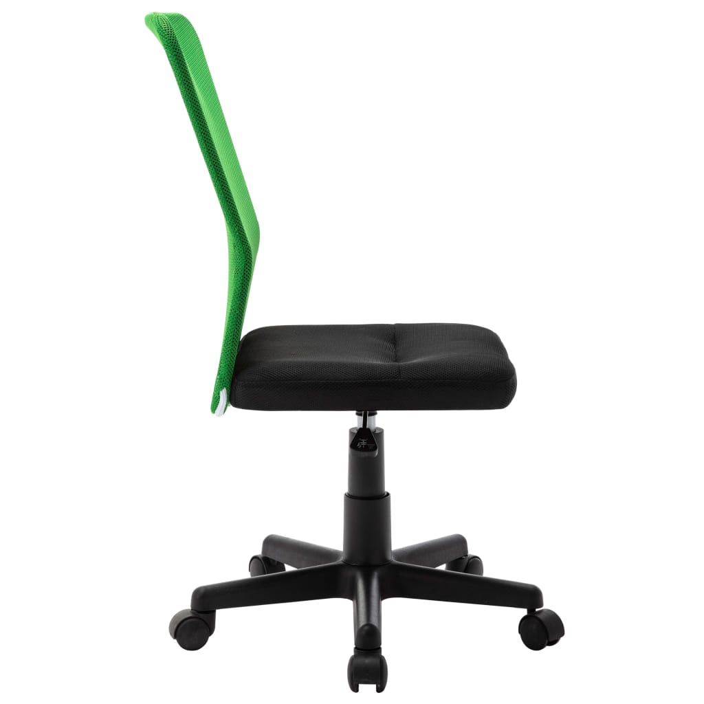 vidaXL biroja krēsls, 44x52x100 cm, melns ar zaļu, tīklveida audums