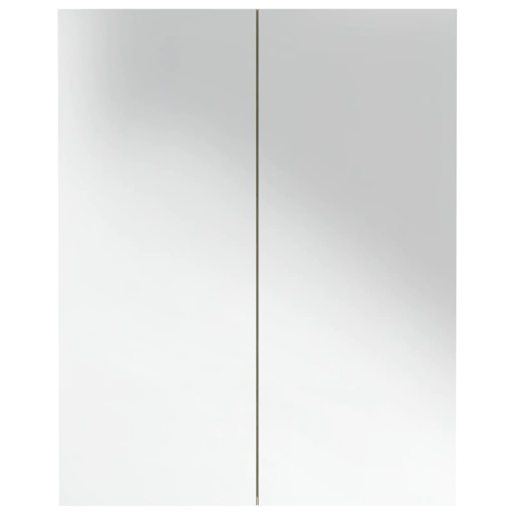 vidaXL vannasistabas skapītis ar spoguli, 60x15x75 cm, balts, ozola