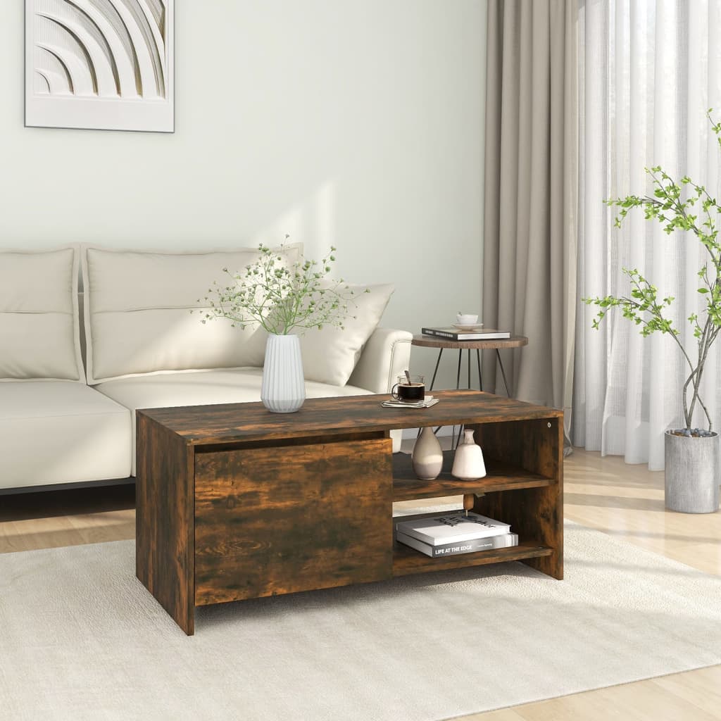 vidaXL kafijas galdiņš, ozola krāsa, 102x50x45 cm, inženierijas koks