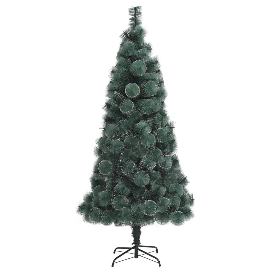 vidaXL mākslīgā Ziemassvētku egle, LED un bumbiņas, 120 cm, PVC un PE