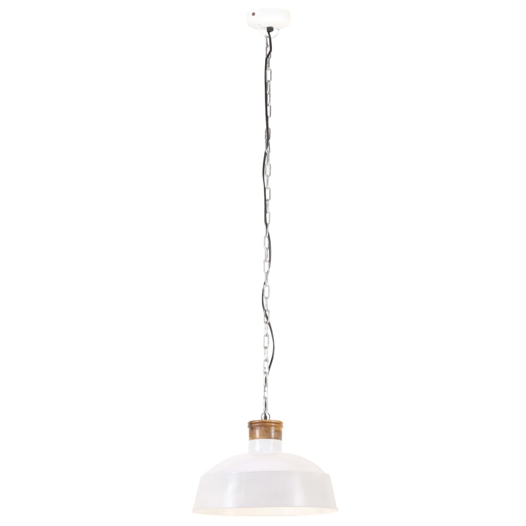 vidaXL griestu lampa, industriāls dizains, balta, 42 cm, E27