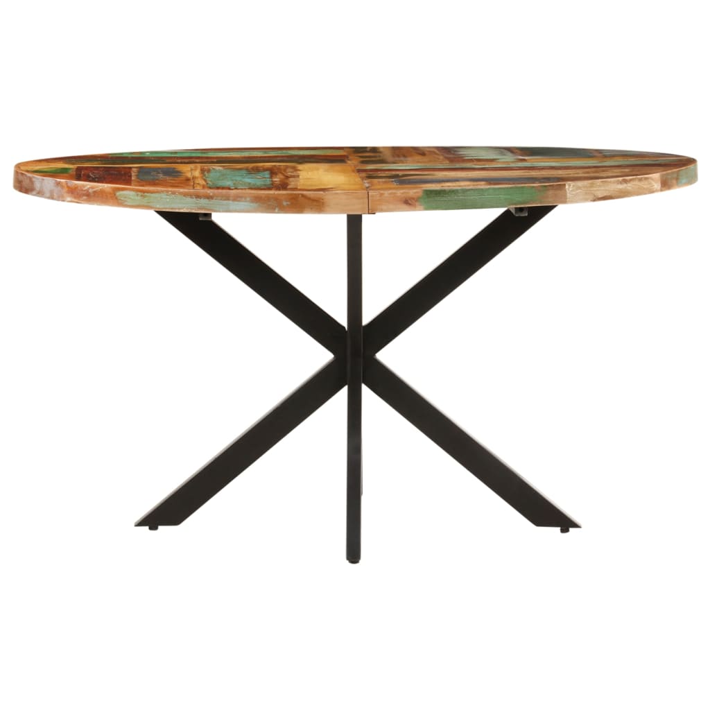 vidaXL virtuves galds, 140x80x75 cm, pārstrādāts masīvkoks