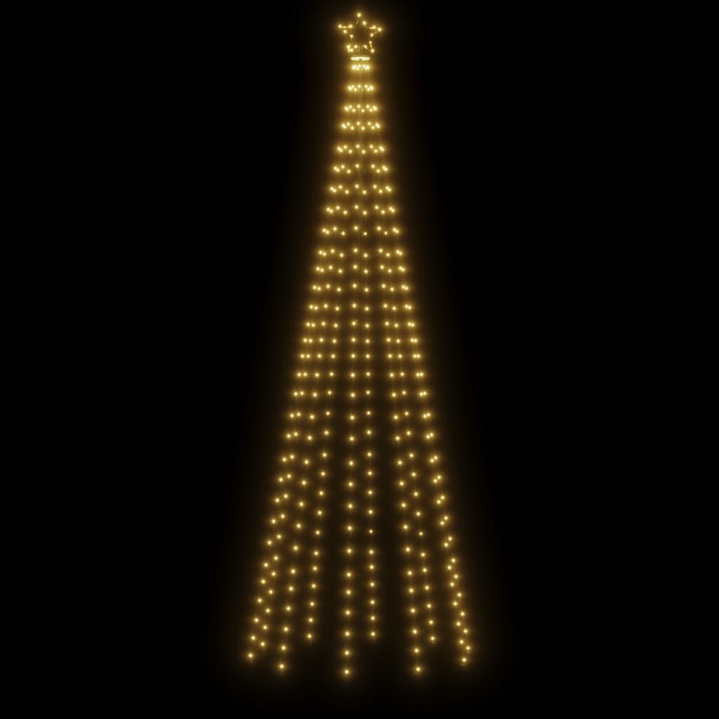 vidaXL Ziemassvētku egle, 310 silti baltas LED lampiņas, 100x300 cm