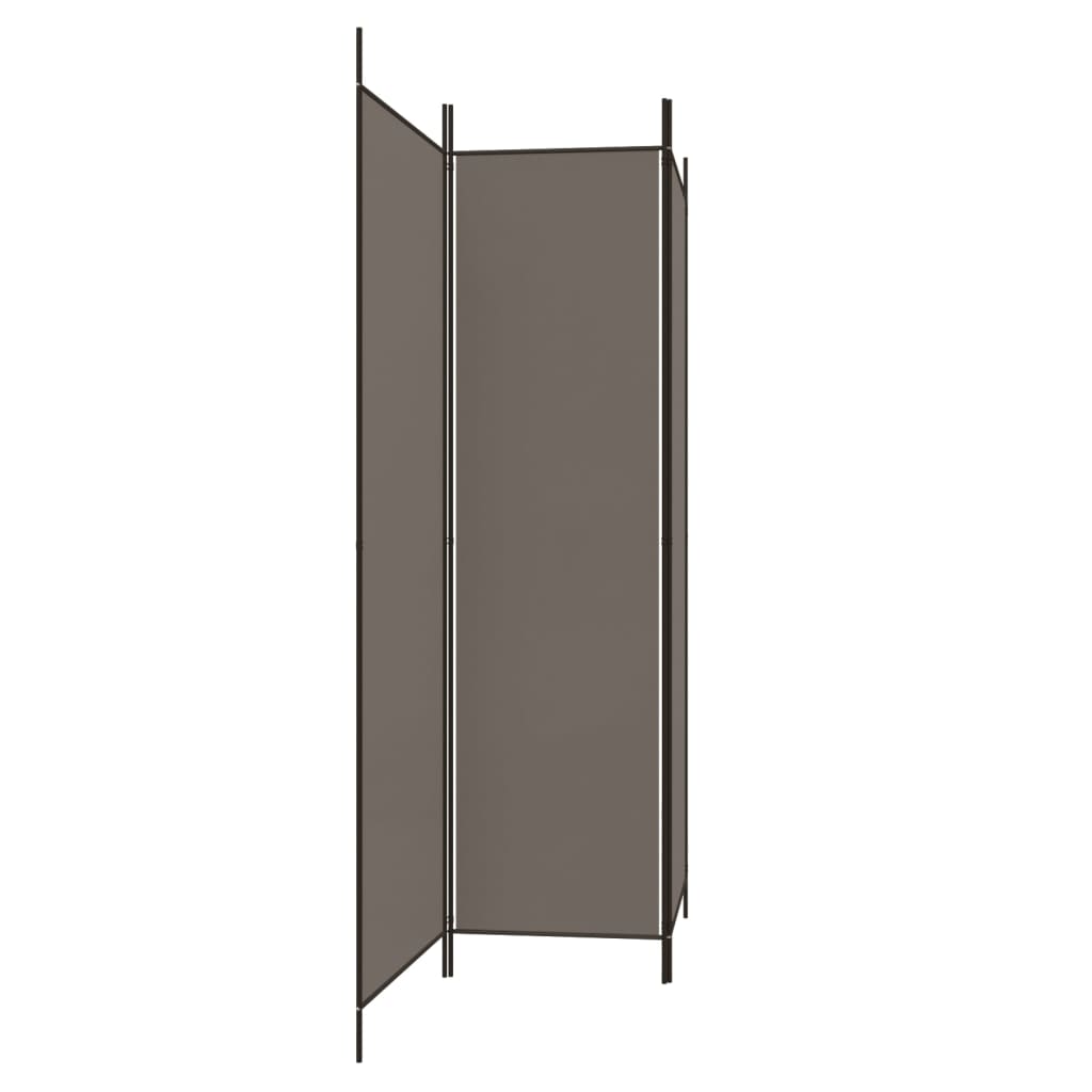vidaXL 3-paneļu istabas aizslietnis, antracītpelēks, 150x200 cm audums