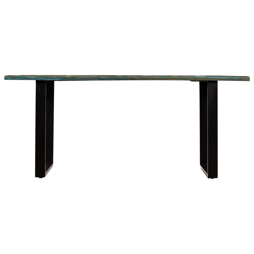 vidaXL virtuves galds, 180x90x77 cm, pārstrādāts masīvkoks