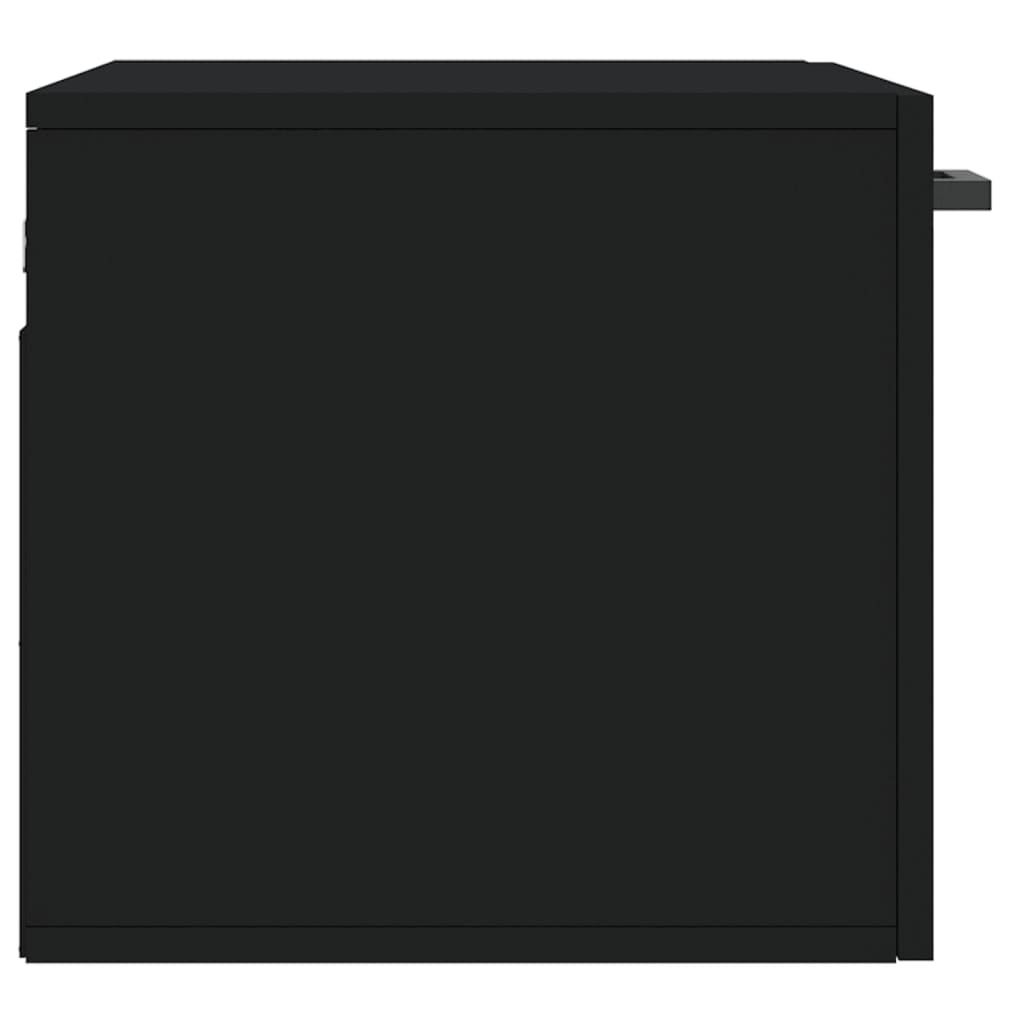 vidaXL sienas skapītis, melns, 60x36,5x35 cm, inženierijas koks