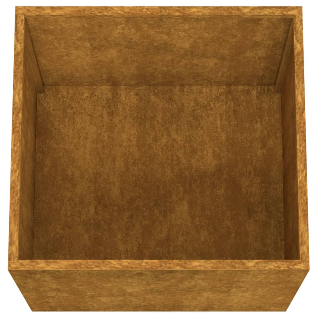 vidaXL dārza puķu kaste, 49x47x46 cm, kortena tērauds