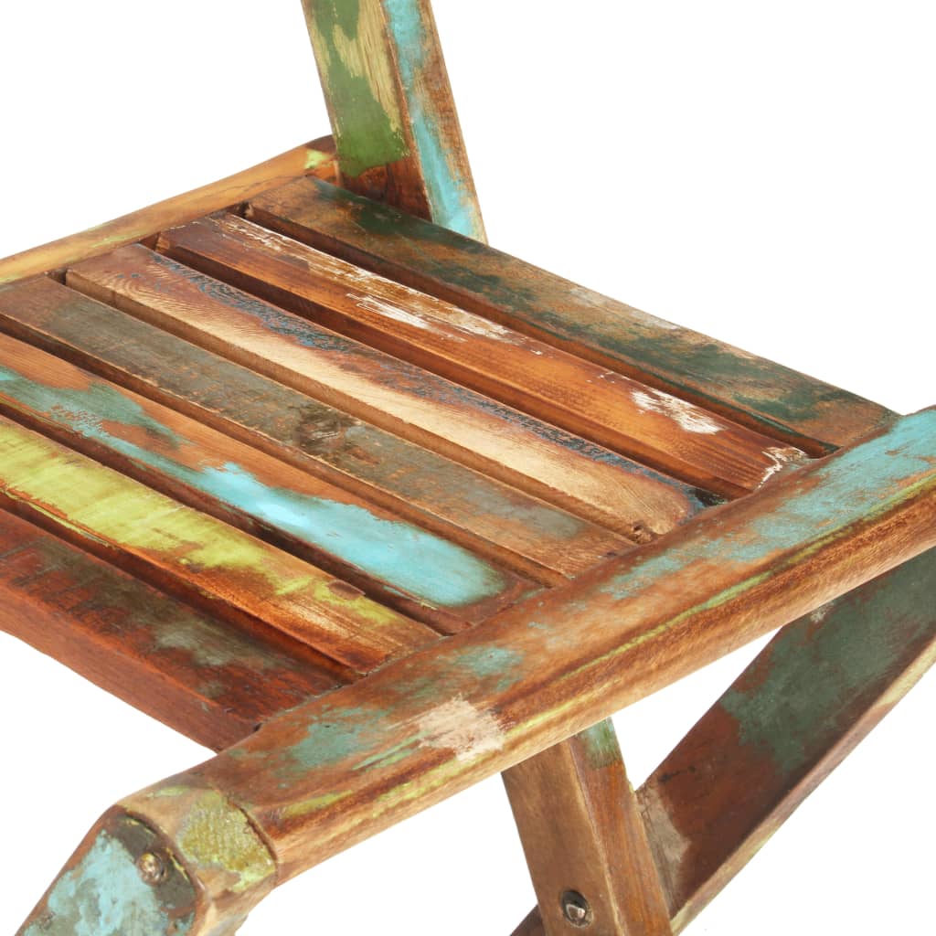 vidaXL saliekami dārza bāra krēsli, 2 gab., pārstrādāts masīvkoks