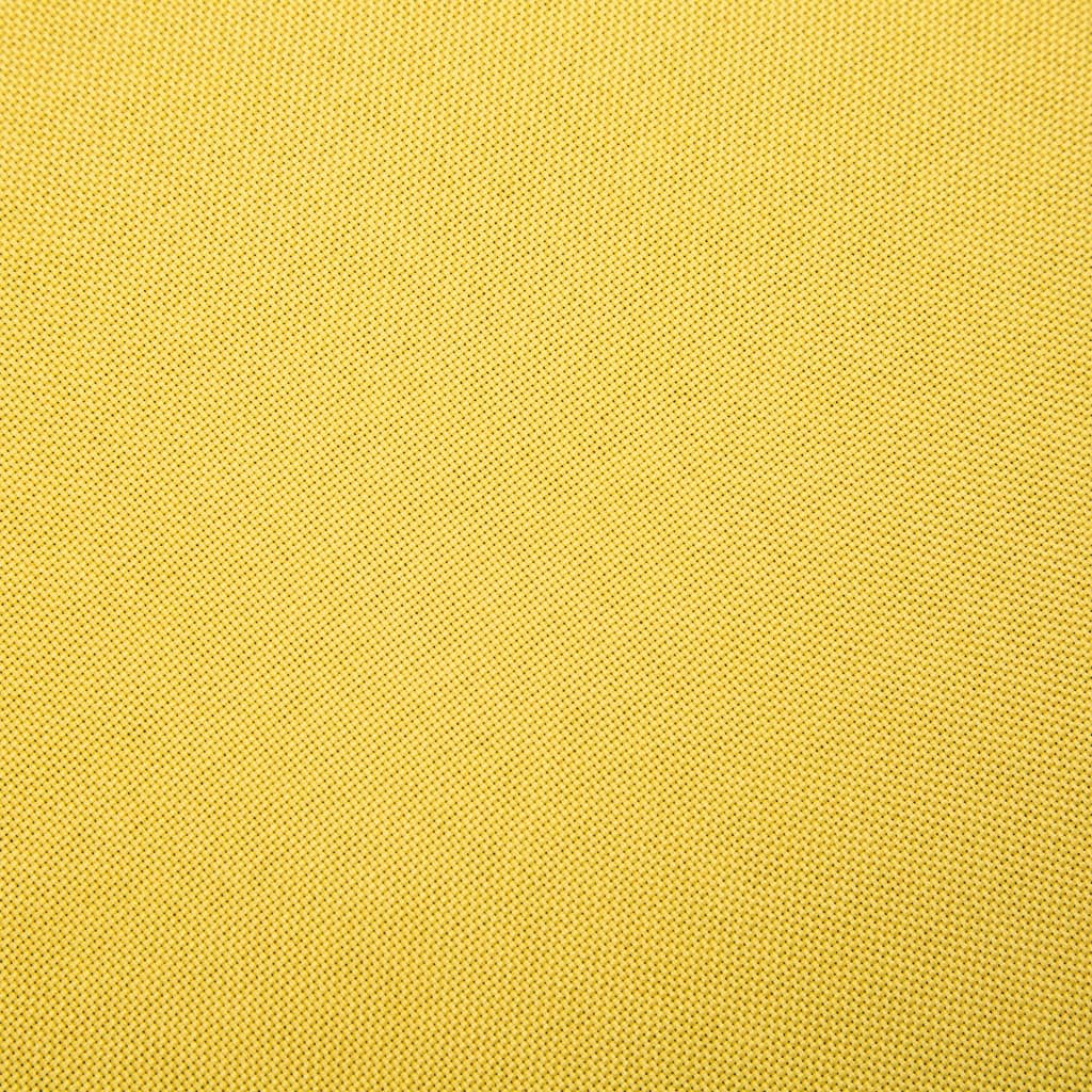 vidaXL divvietīgs dīvāns, dzeltens audums