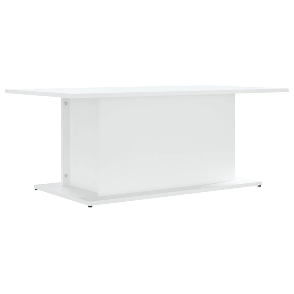 vidaXL kafijas galdiņš, balts, 102x55,5x40 cm, skaidu plāksne