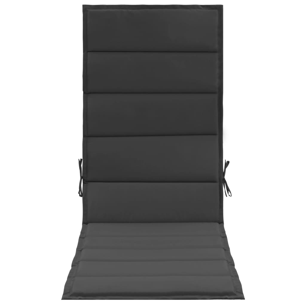 vidaXL sauļošanās krēsla matracis, antracītpelēks, 190x60x4 cm