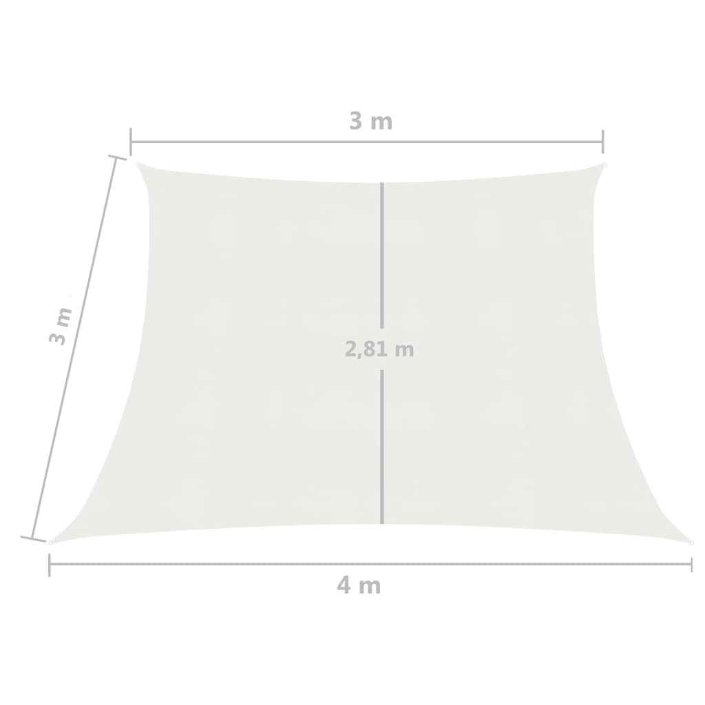 vidaXL saulessargs, 160 g/m², balts, 3/4x3 m, HDPE