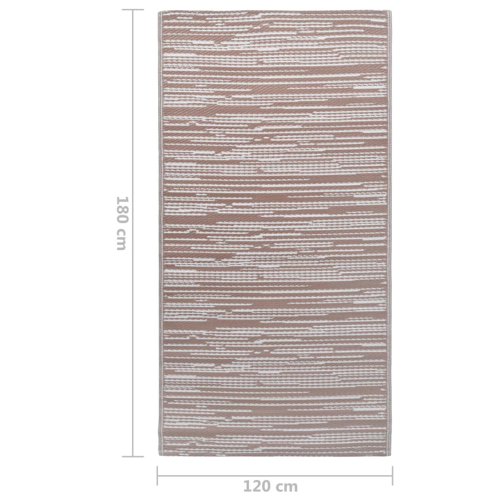 vidaXL āra paklājs, 120x180 cm, brūns PP