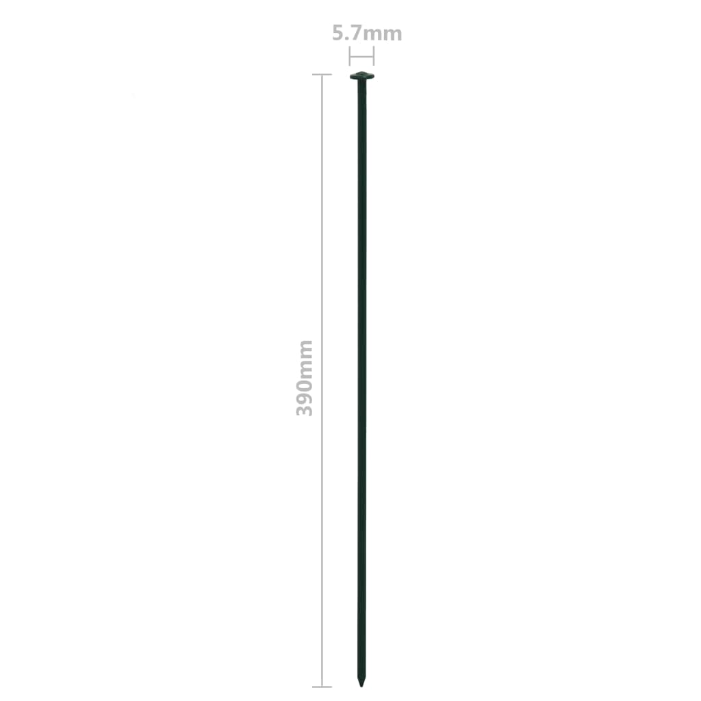 vidaXL dārza žoga komplekts, zaļš, 77,3x26 cm, arkveida