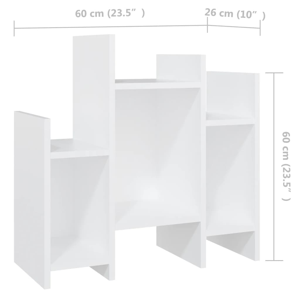 vidaXL skapītis, balts, 60x26x60 cm, skaidu plāksne