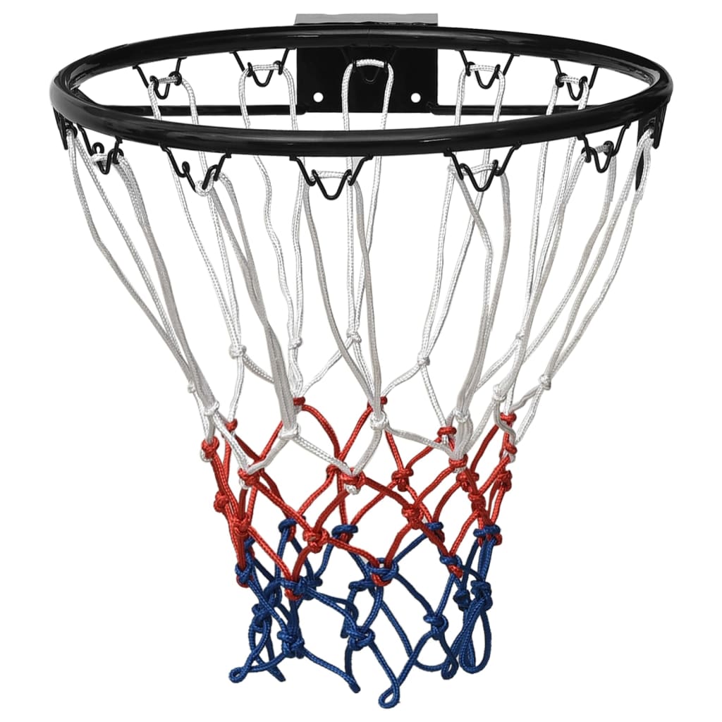 vidaXL basketbola grozs, melns, 39 cm, tērauds