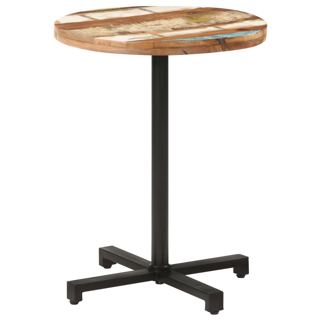 vidaXL bistro galds, apaļš, Ø60x75 cm, pārstrādāts masīvkoks