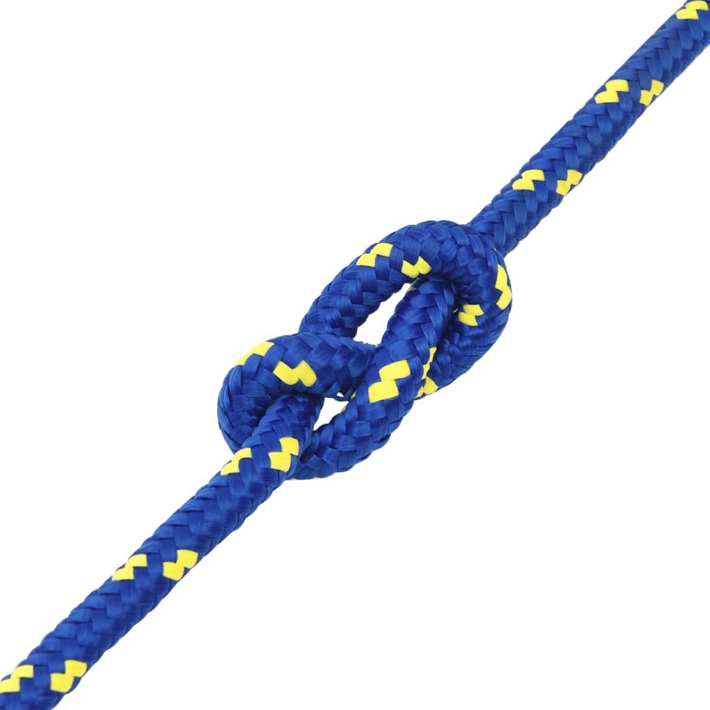 vidaXL laivu virve, zila, 12 mm, 100 m, polipropilēns