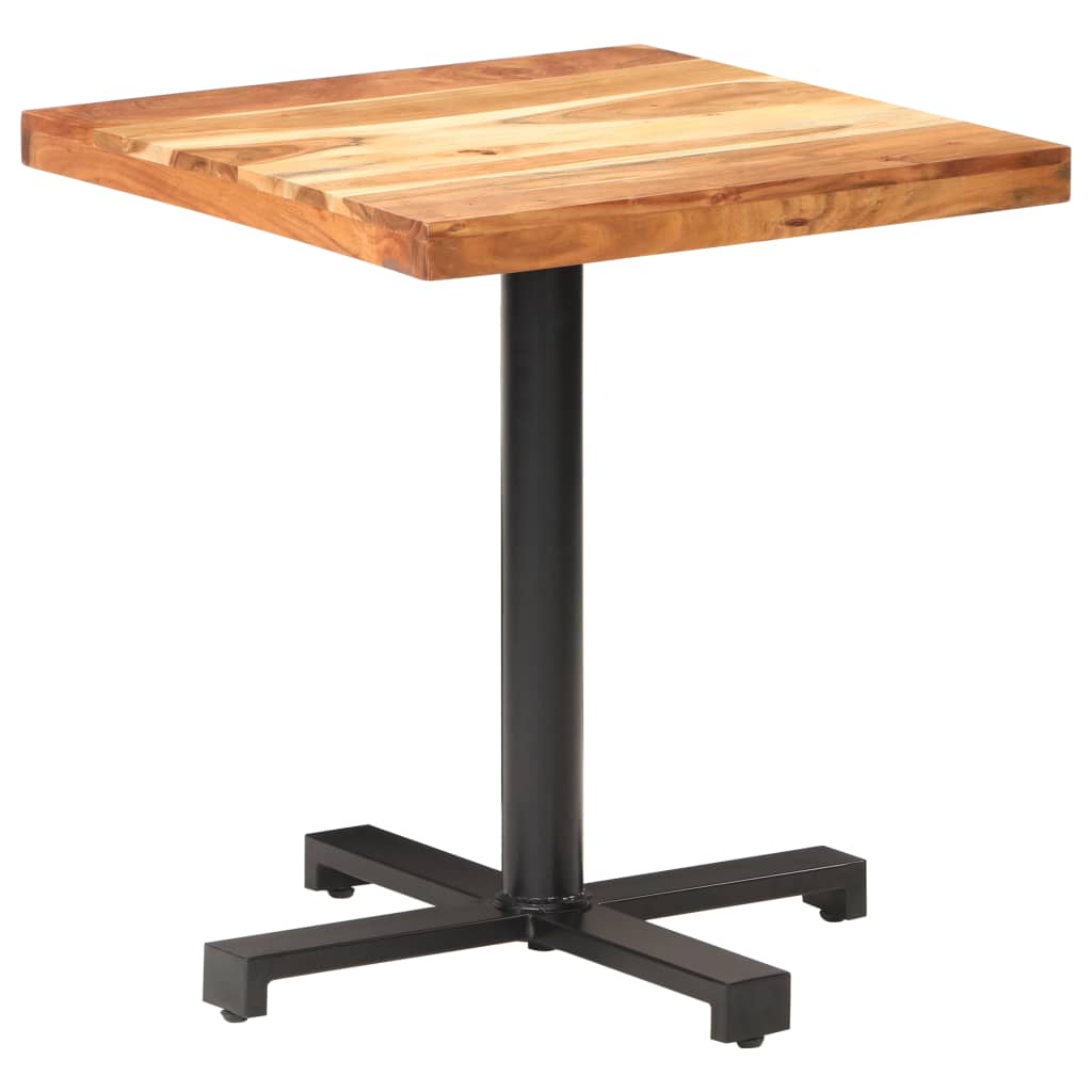 vidaXL bistro galds, kvadrātveida, 70x70x75 cm, akācijas masīvkoks