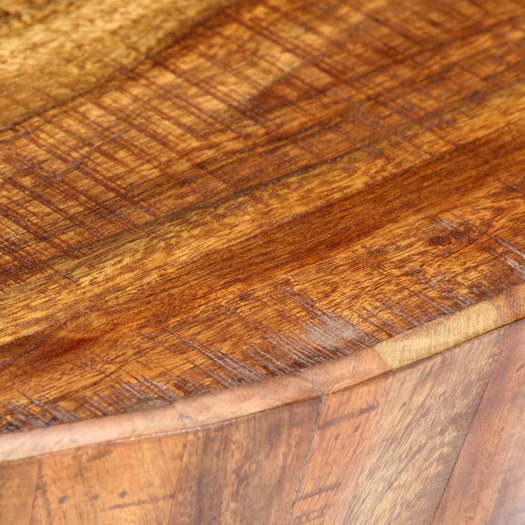 vidaXL kafijas galdiņš, 65x65x33 cm, neapstrādāts mango masīvkoks