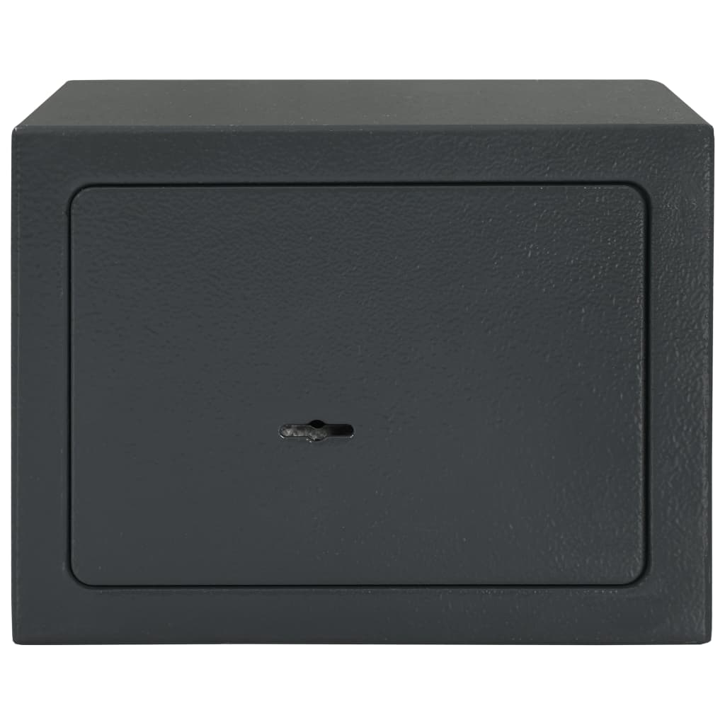 vidaXL seifs ar mehānisko slēdzeni, 23x17x17 cm, tumši pelēks tērauds