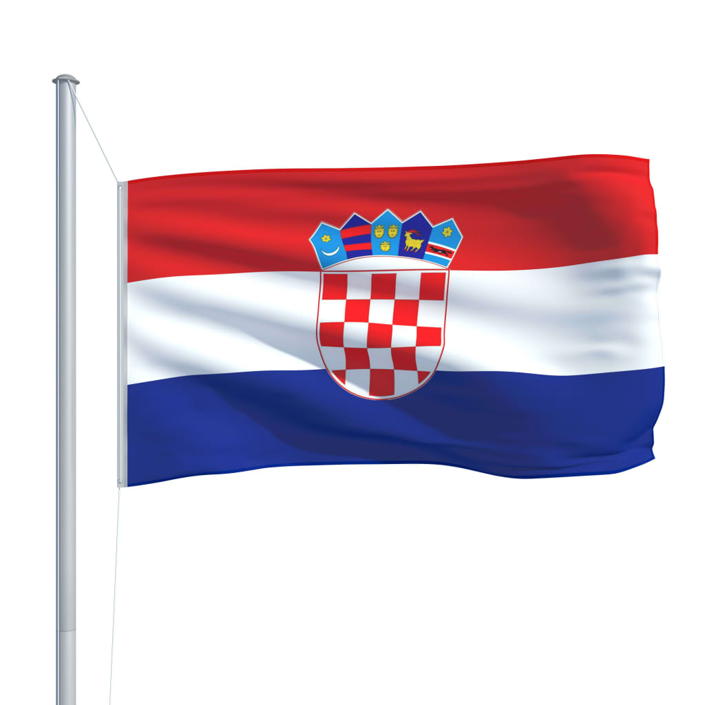 vidaXL Horvātijas karogs, 90x150 cm