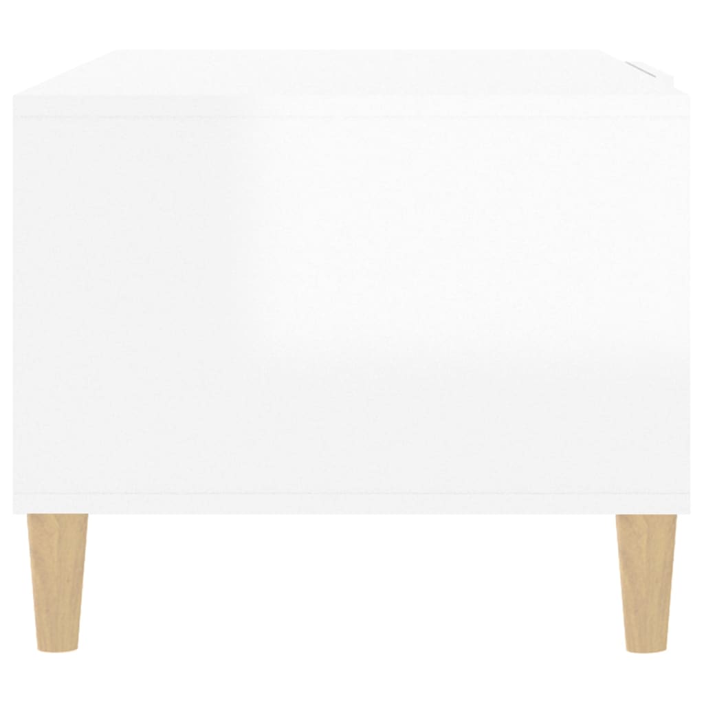 vidaXL kafijas galdiņš, spīdīgi balts, 102x50x40 cm, inženierijas koks