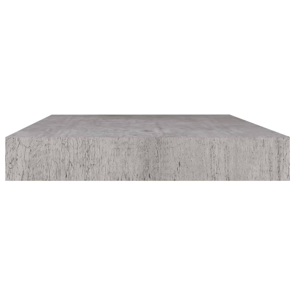 vidaXL sienas plaukts, betona pelēks, 50x23x3,8 cm, MDF