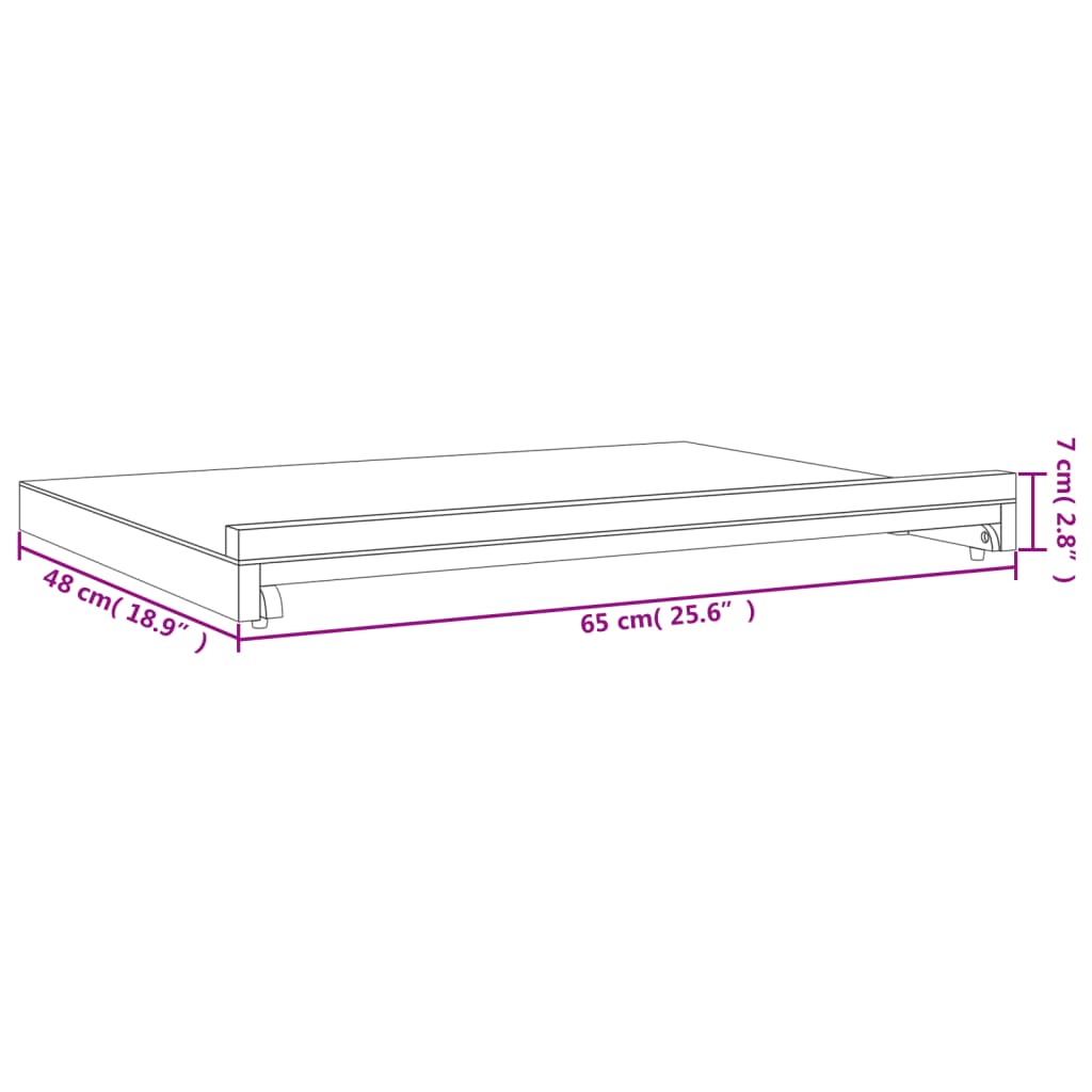vidaXL galda molberts, 65x48x7 cm, dižskābarža masīvkoks