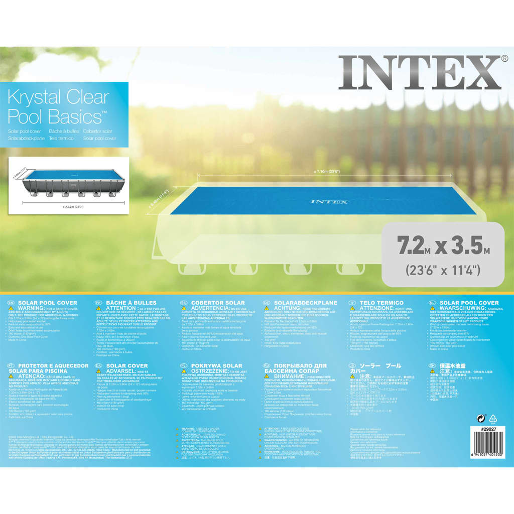 Intex solārais baseina pārsegs, taisnstūra, 732x366 cm