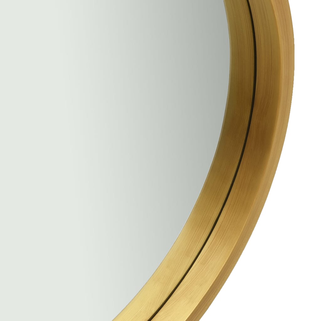 vidaXL sienas spogulis ar siksnu, 40 cm, zelta krāsā