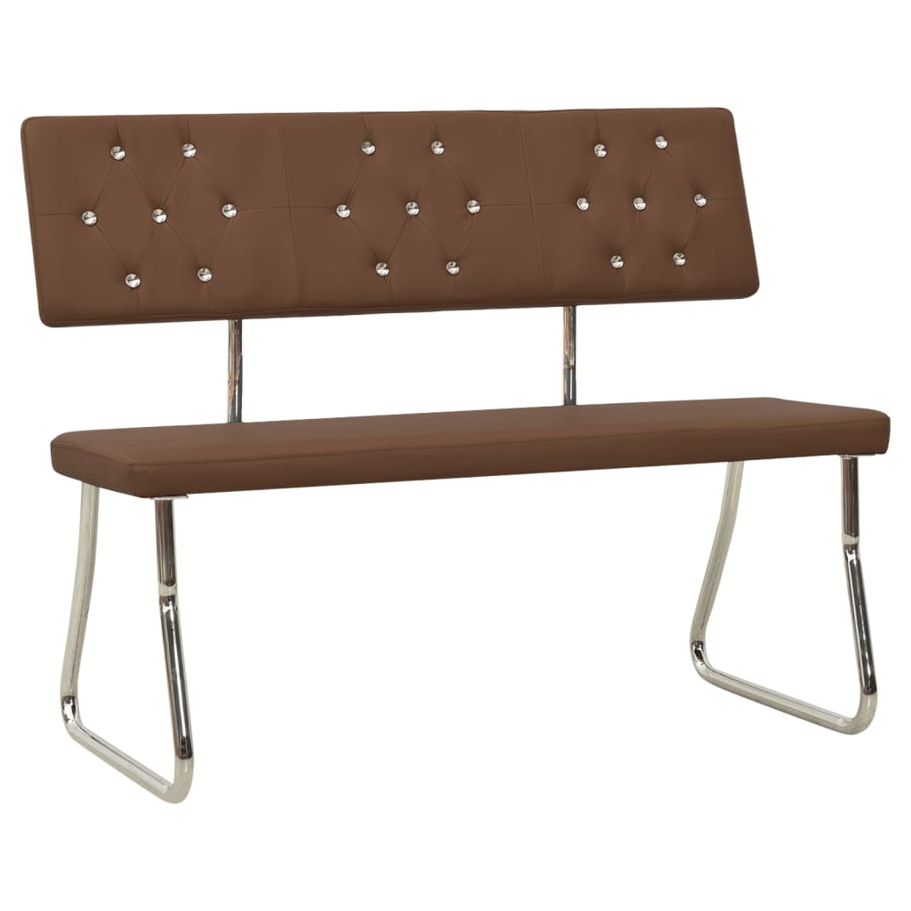 vidaXL sols, 110 cm, brūna mākslīgā āda