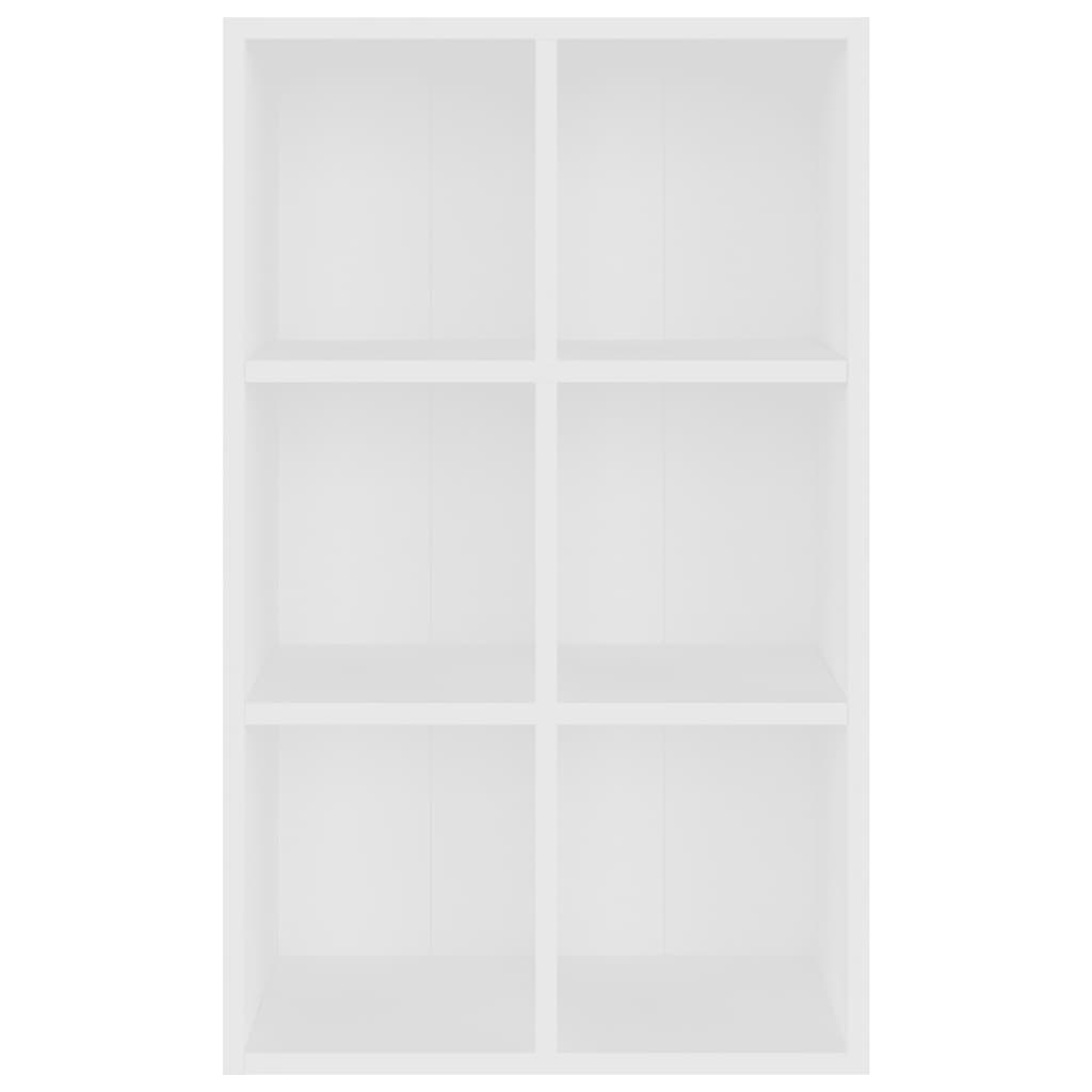 vidaXL grāmatu plaukts, balts, 66x30x98 cm, skaidu plāksne