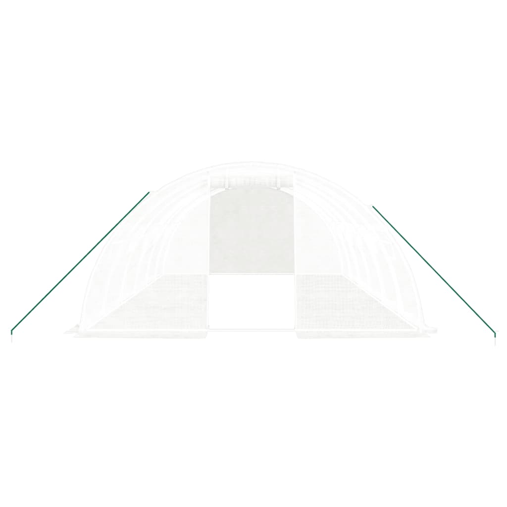 vidaXL siltumnīca ar tērauda rāmi, balta, 24 m², 6x4x2 m