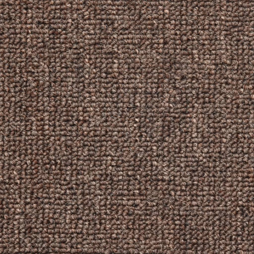 vidaXL kāpņu paklāji, 10 gab., 56x17x3 cm, kafijas brūni