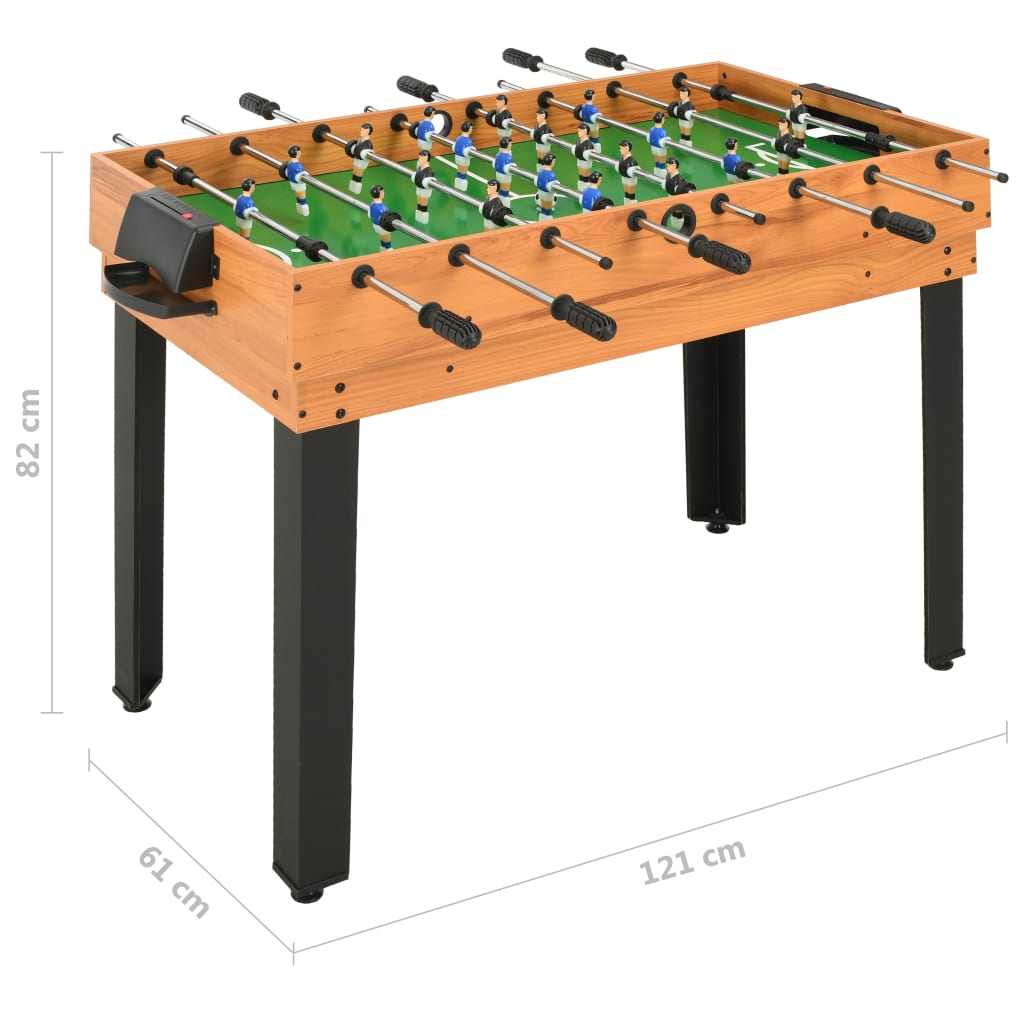 vidaXL spēļu galds, 15 spēles, 121x61x82 cm, kļava