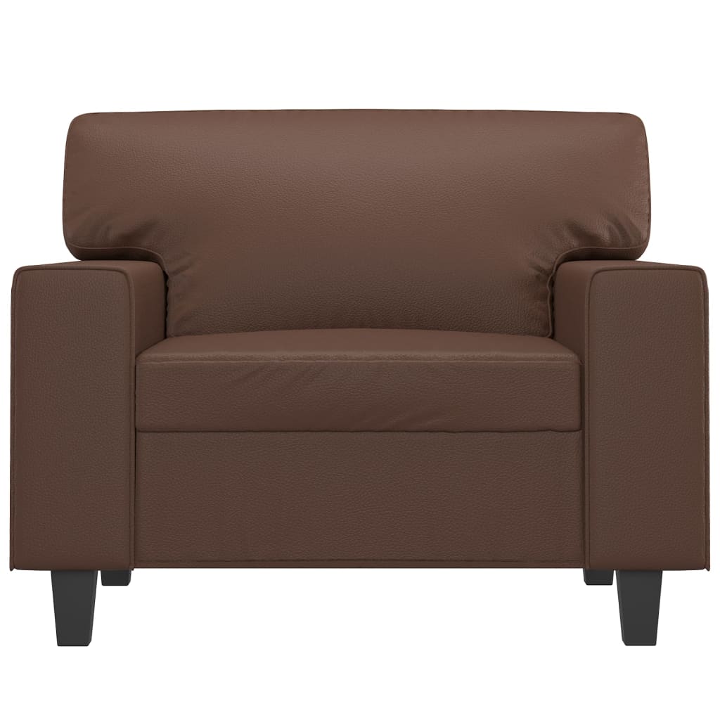 vidaXL atpūtas krēsls, brūns, 60 cm, mākslīgā āda