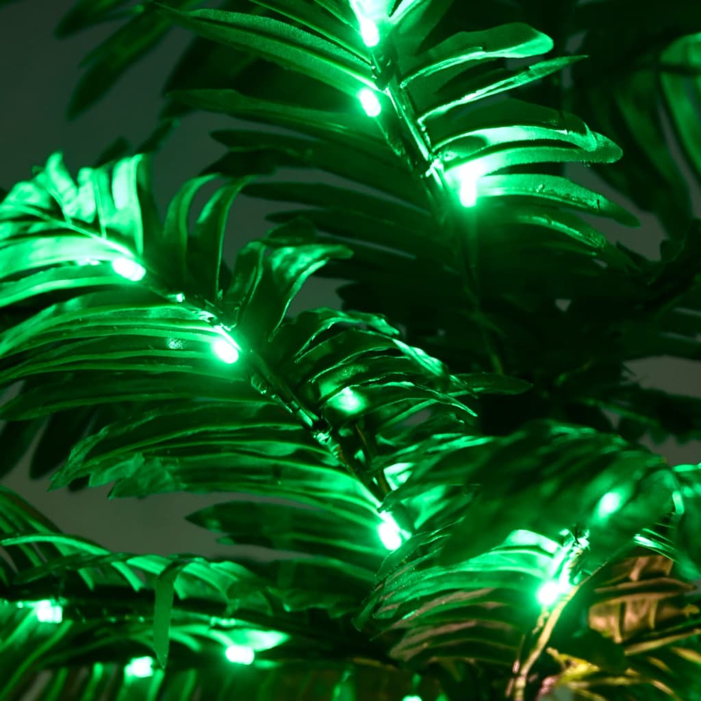 vidaXL mākslīgā palma, 252 silti baltas LED, 400 cm