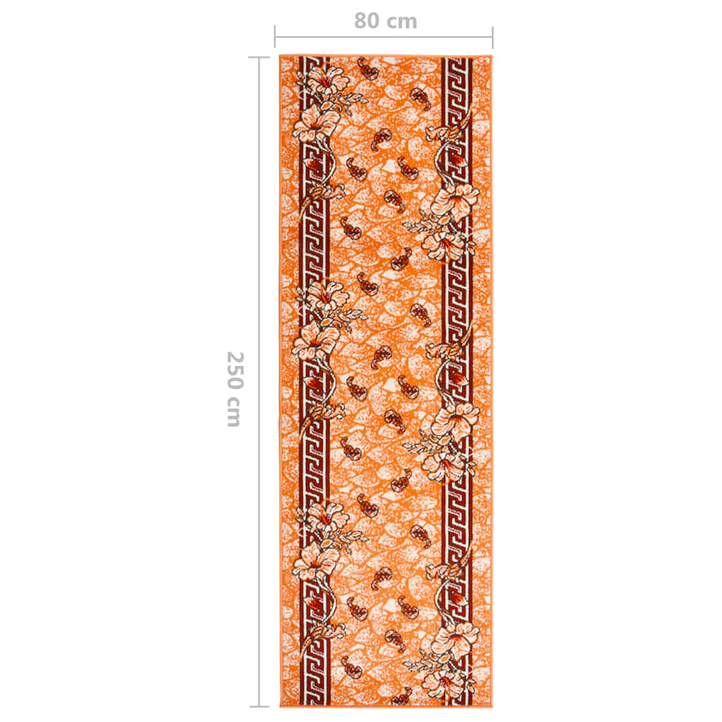 vidaXL paklāja celiņš, BCF, sarkanbrūns, 80x250 cm